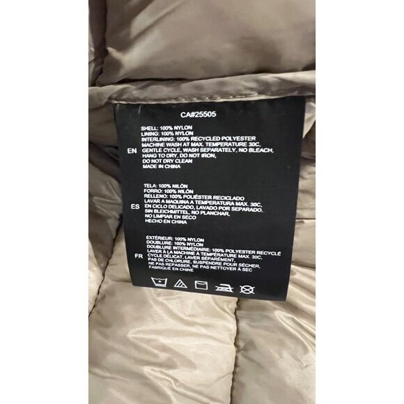 Noize brown Lightweight Long Puffer Coat size S NWOT - Picture 9 of 10